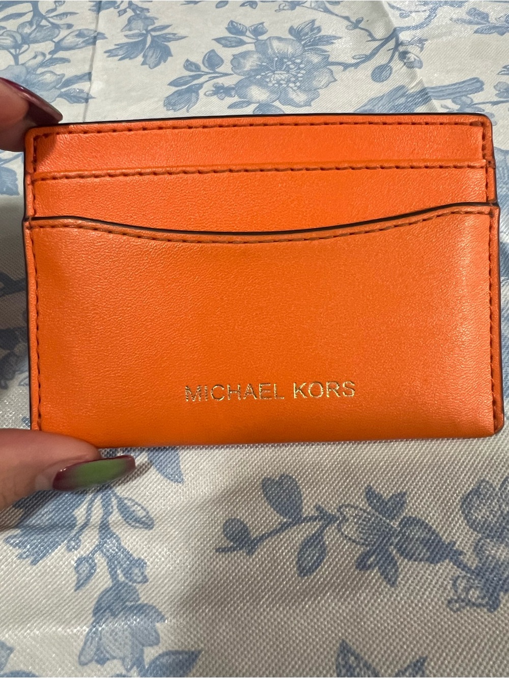 Michael Kors Orange ID Wallet Slim